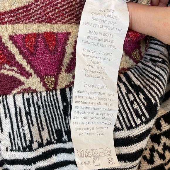 Anthropologie Cecilia Prado Bilbao Maxi Sweater Pullon Skirt Sz S Abstract Black - Picture 14 of 14